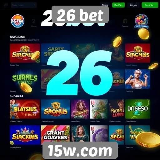 Variedade de jogos disponíveis na plataforma 26 bet